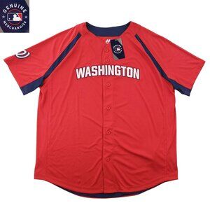 Washington Nationals Baseball Jersey Majestic MLB Shirt Stretch Men's XL NWT